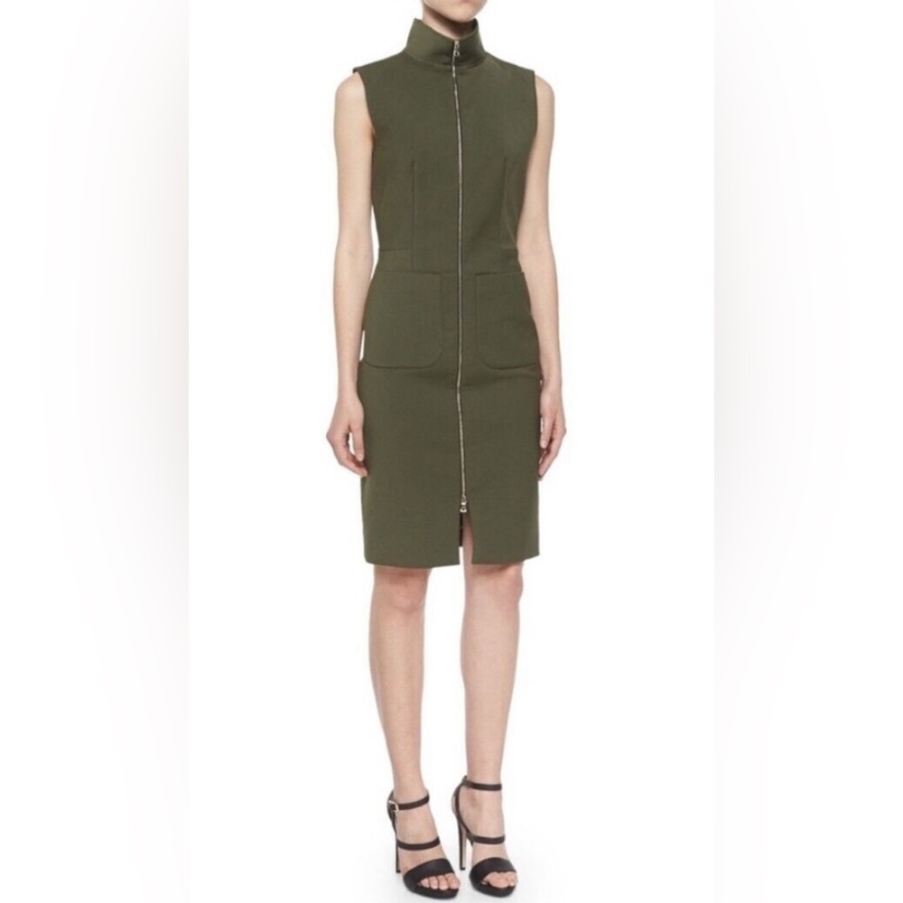 L'Agence 🍸🫒 Olive Green
Mock Neck Knee-Length Dress
Size: XS I US 0